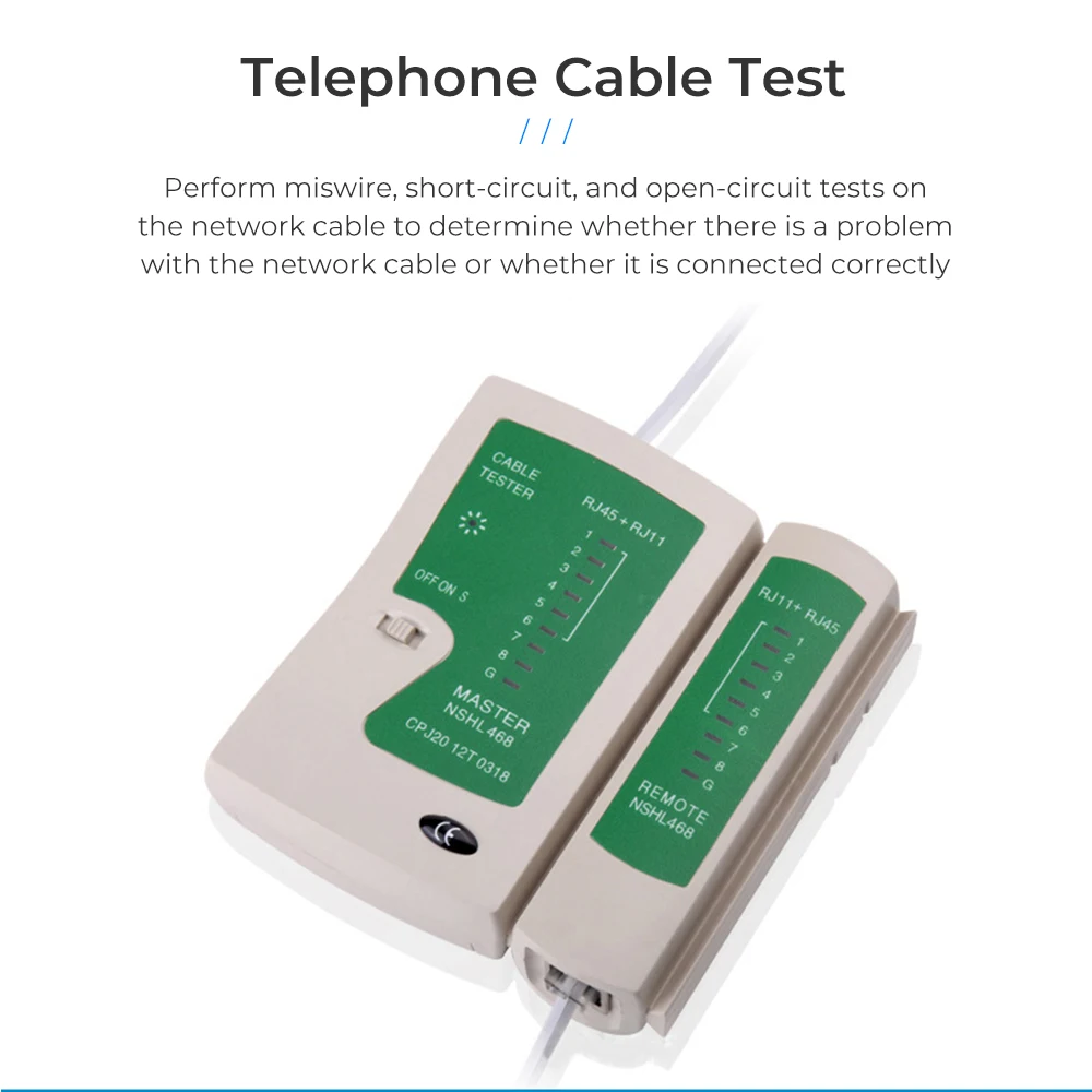RJ45 케이블 LAN 테스터 네트워크 케이블 테스터 468 RJ45 RJ11 LAN 테스터 이중 용도 케이블 테스트 라인 네트워킹 도구 라인 파인더