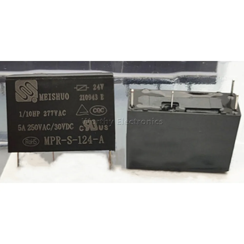 

Free Shipping 10PCS/LOT MPR-S-124-A 24V 5A 4PIN 24VDC Relay