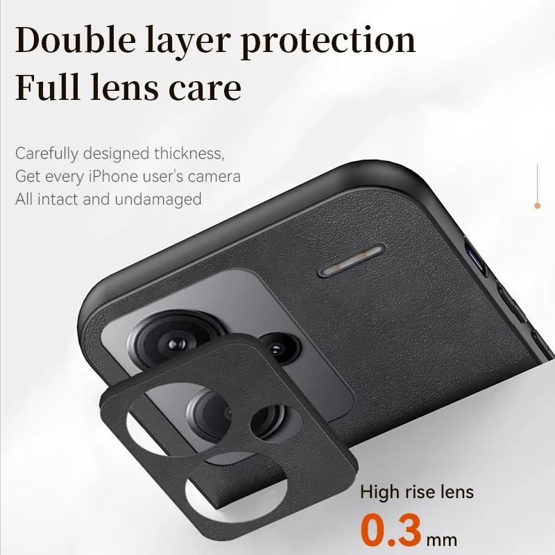 For Redmi Note 13 Pro Plus: Sheepskin Leather Case for Redmi 13 C Pro - Ring Holder Protective Len Luxury Men Mobile Gift Cover