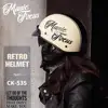 15130-abe6bc.jpg Casque de Moto Rétro avec Certification DOT pour Bord, Demi-Visage, pour Hurbike, Crash, Nouveau