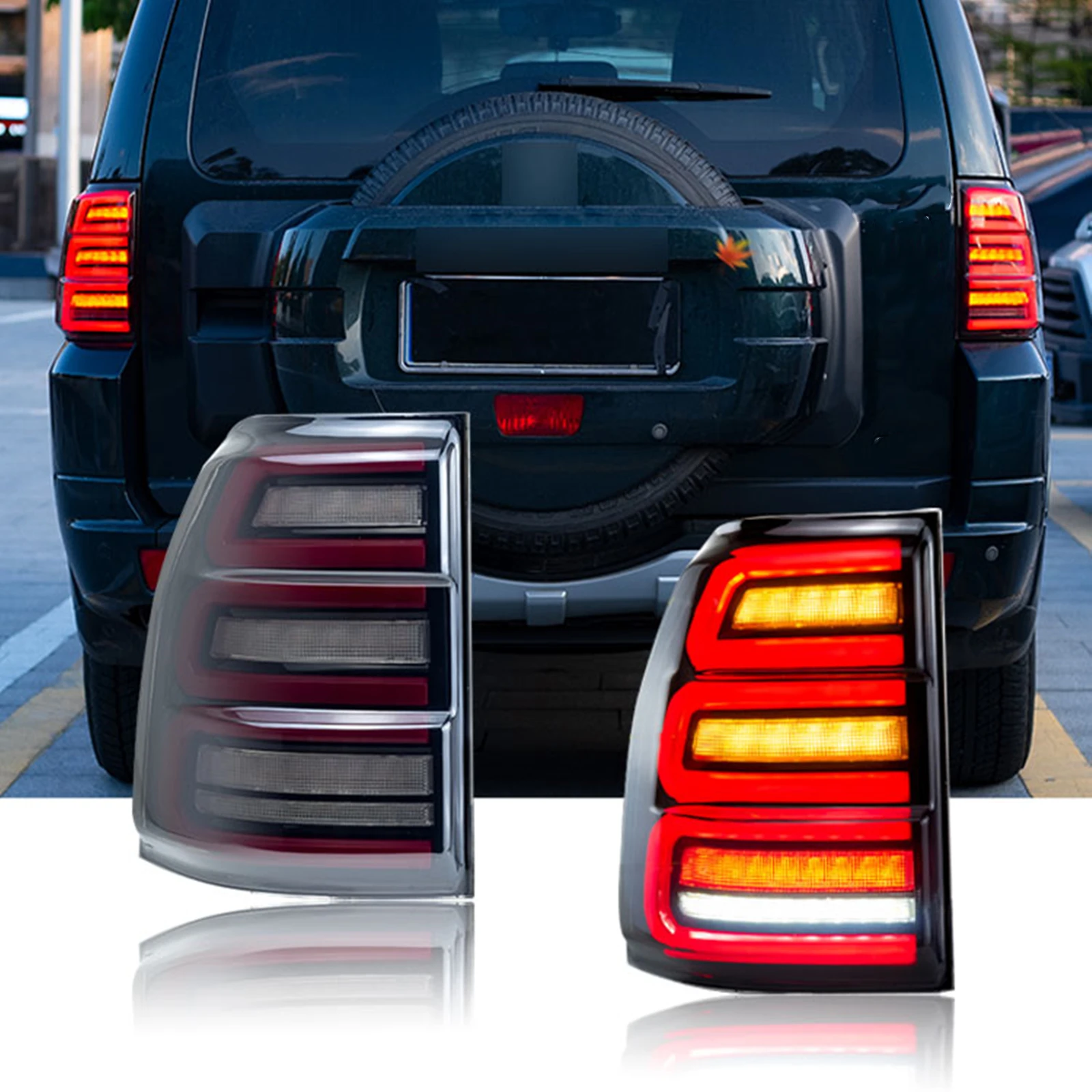

For Mitsubishi Pajero Mentero V93 V97 2006-2020 Rear Lamps Taillights Dynamic Tail Turn Signal Brake Light Taillamp