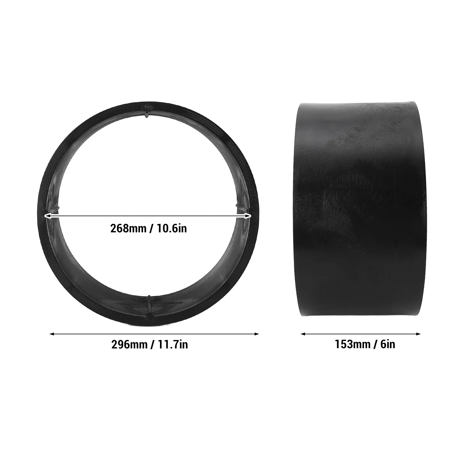 고카트 타이어 슬리브 11x7.10-5 고카트 PVC 타이어 슬리브 트랙션 감소 쉬운 설치 12mm 두께 드리프트 트라이크용