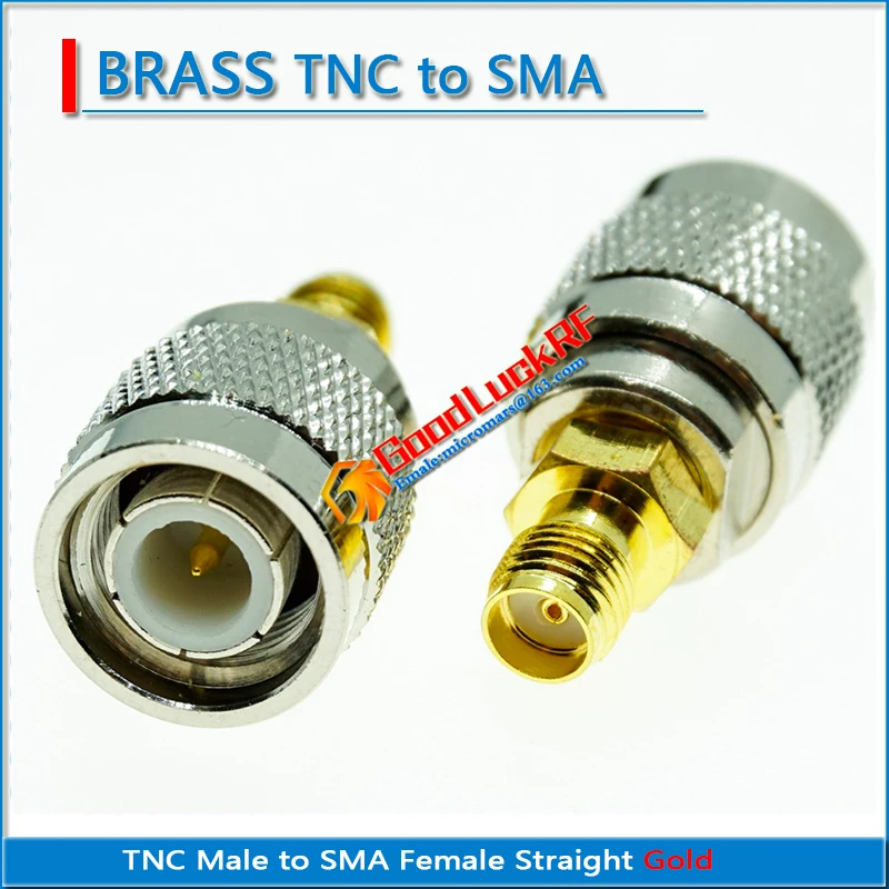 

1X Pcs TNC Male to SMA Female Plug TNC to SMA Gold Plated Brass Straight Coaxial RF Connector Adapters