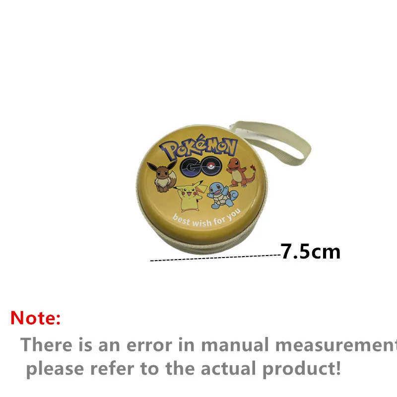 10pcs-1pcs Mini Iron Box Storage Box Coin Metal Candy Storage Anime Pokemon Pikachu Small Iron Party Childrens Gifts