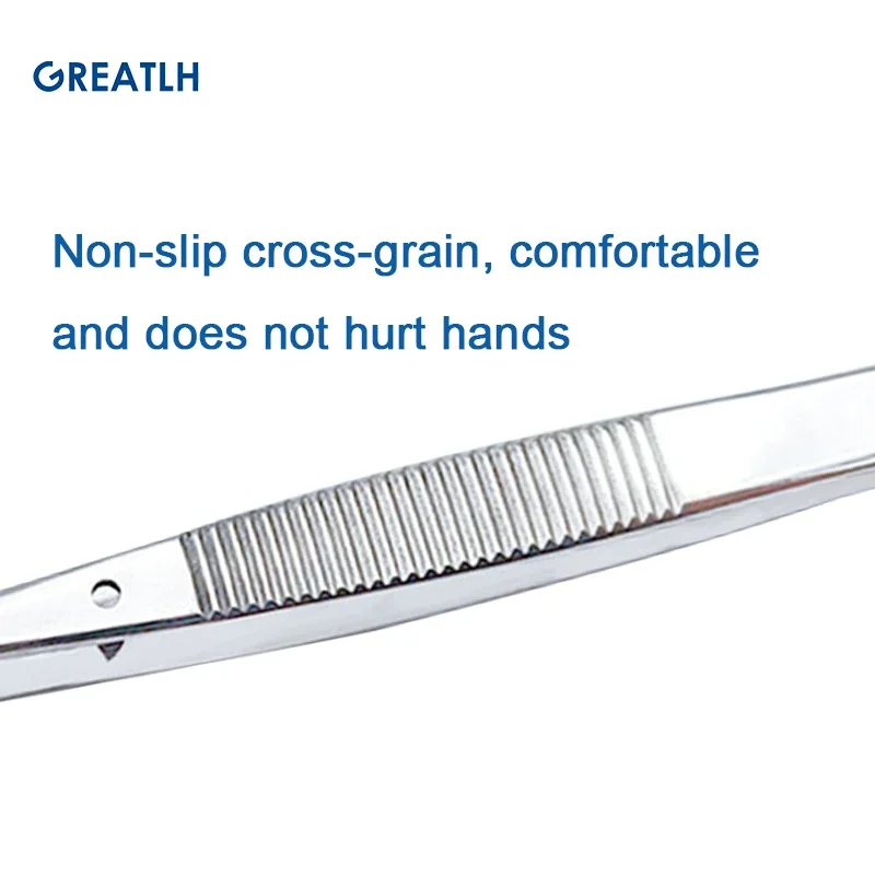 Ophthalmic Surgical Instruments Stainless Ophthalmic Medical Forceps Surgical Clmap Straight Curved Tweezers with Teeth
