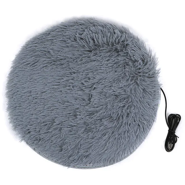 40cm Pet Heating Pad Plush Soft Comfortable Pet Electric Blanket USB Charging Interface for Small Dogs Cats 2