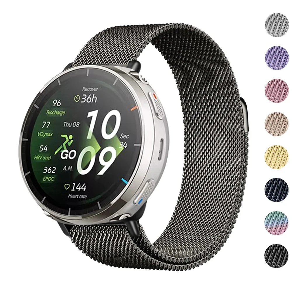 Premium Magnetic Stainless Steel Loop Band - Adjustable Metal Bracelet, 20mm/22mm Size