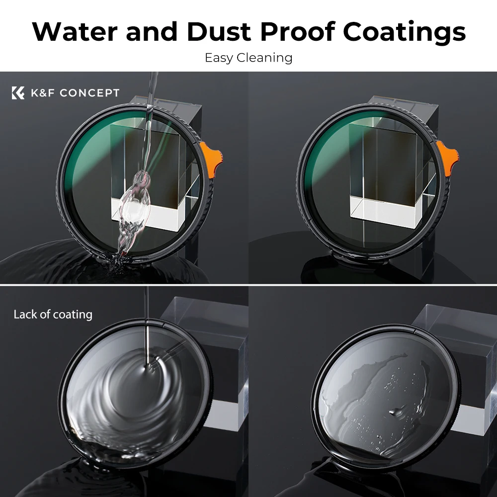 K&F Concept 55mm Variable Fader ND2-32 ND Filter And CPL Circular  Polarizing Lens Filter In For Camera Lens Waterproof Neutral Density  Polarizer