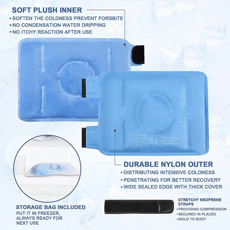 Kneepad Ice Bag Sport Ware Calf Ice Pack Calf Cold and Hot Compress Gel Cooling Knee Pad Therapy Bag