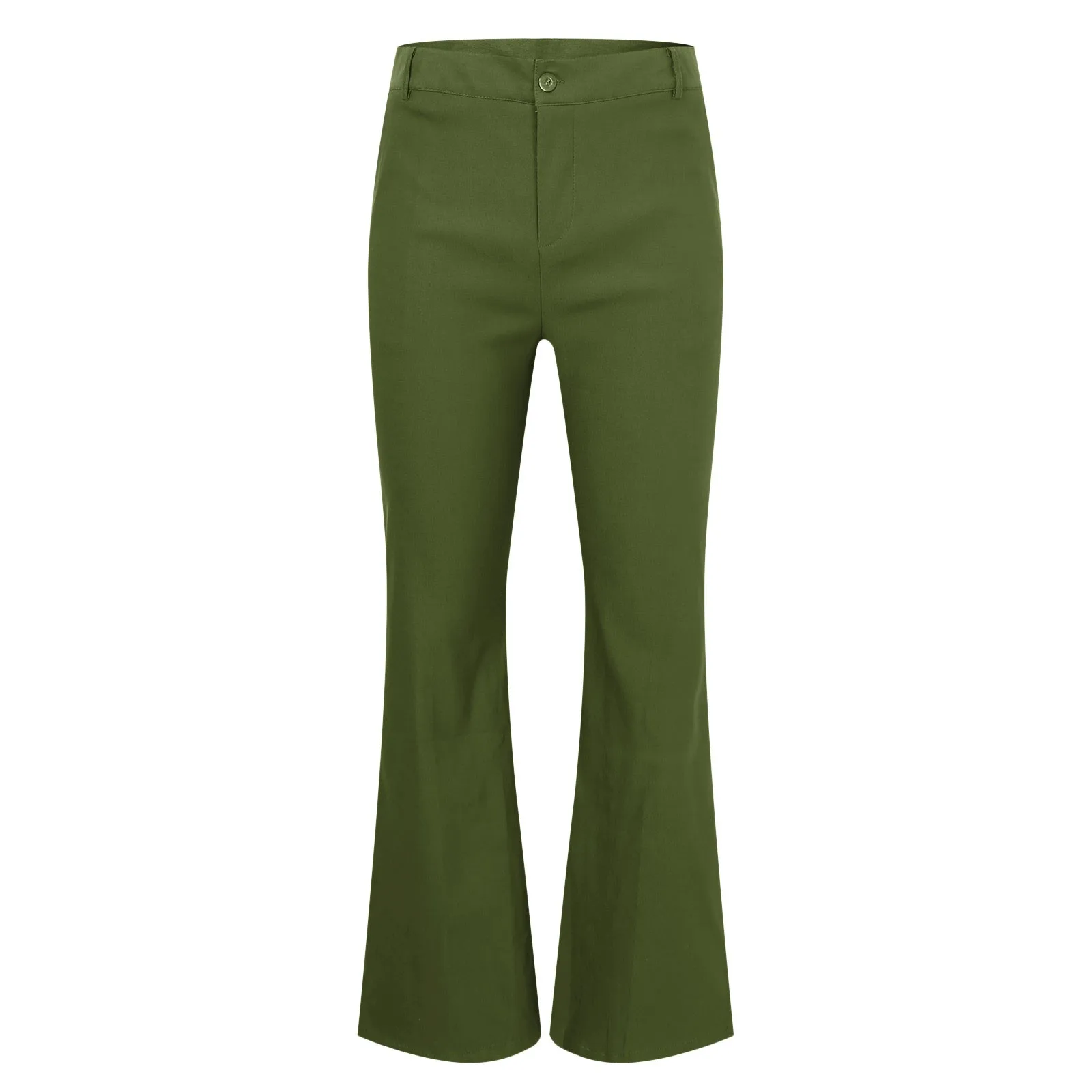Mens Flare Pants Solid Slim Fit Long Pants Outdoor High Waist Zipper Button Casual Pants Trousers 2024 Autumn High Street Wear 6