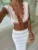 Knit Striped 2 Piece-Set Long Skirt Female Ruffled V-Neck Casual Beach Holiday Contrast Outfits Knitwear Maxi Skirt Sets