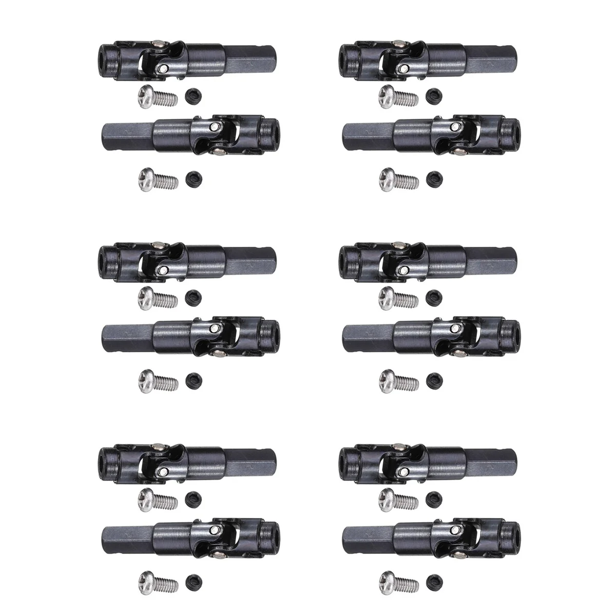 BAAU 12 Pcs Metal Universal Drive Shaft for C14 C24 C34 C44 B14 B16 B24 B36 1/16 RC Car Parts