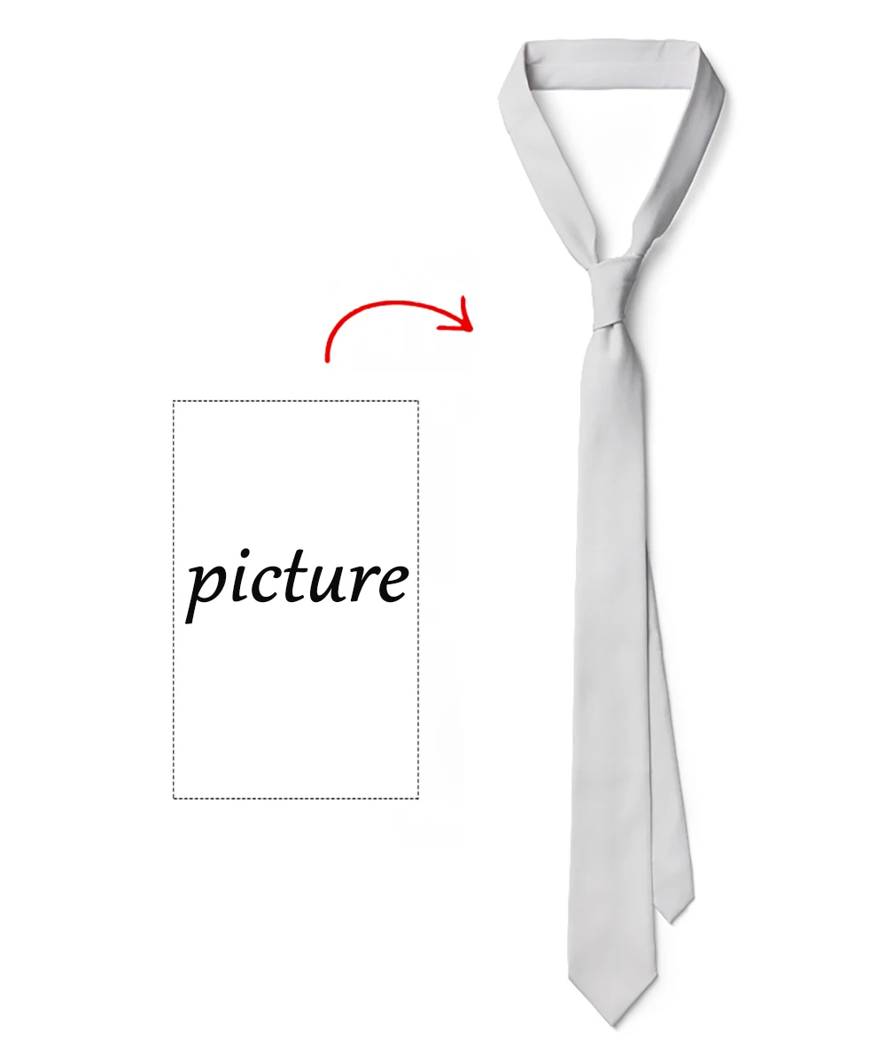 

DIY private custom tie personalized logo picture custom tie casual party wedding shirt set accessories boutique gift