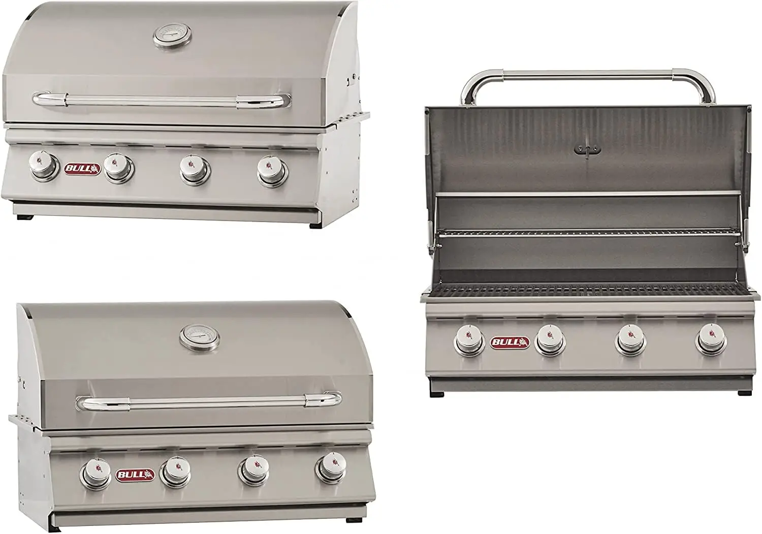 BBQ Grill with BULL single Side Burner 30" Double Doors Single Drawer Trash/Propane Drawer Refrigerator and FREE 5in1 BBQ Tool