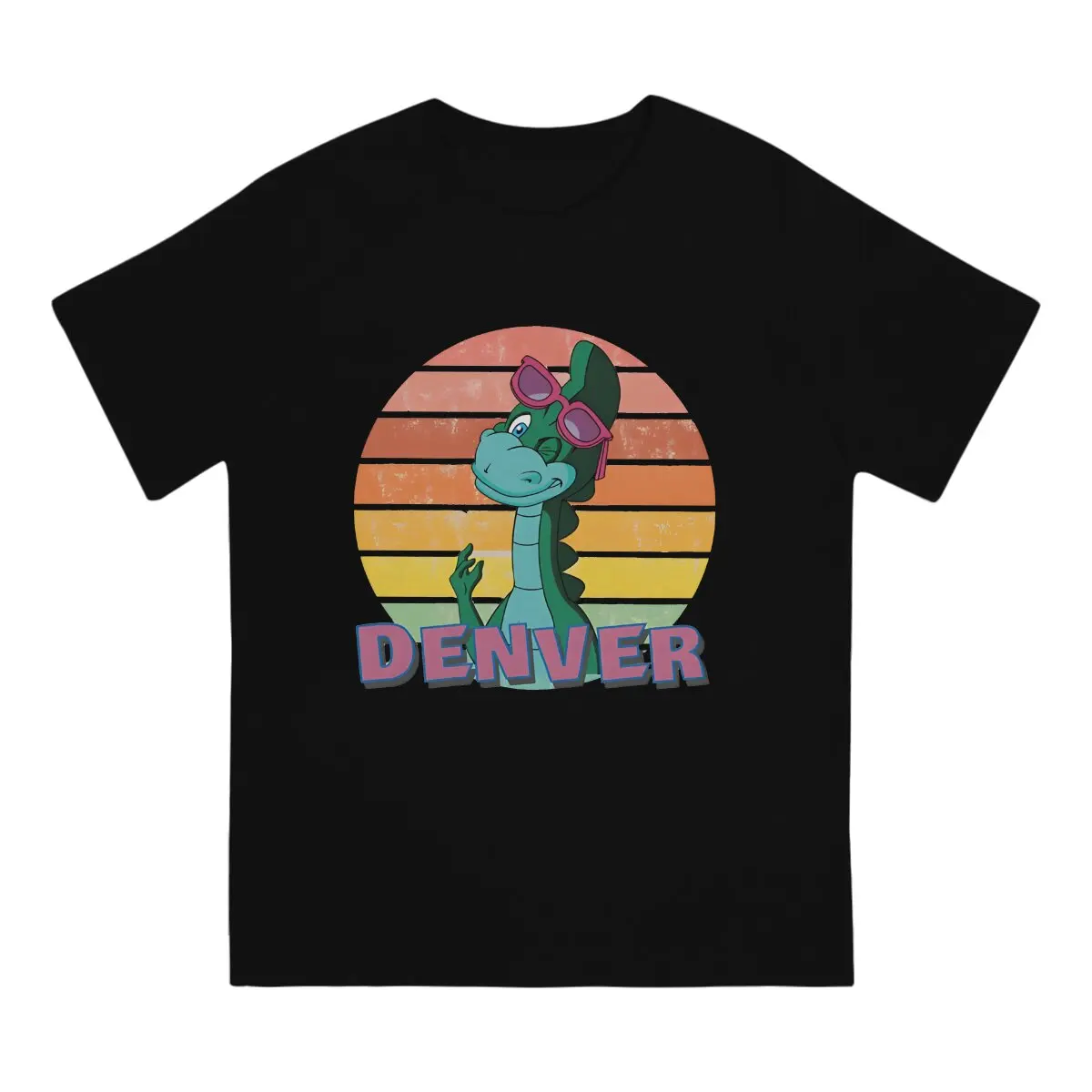 Cute Men TShirt Denver the Last Dinosaur Cartoon O Neck Tops 100