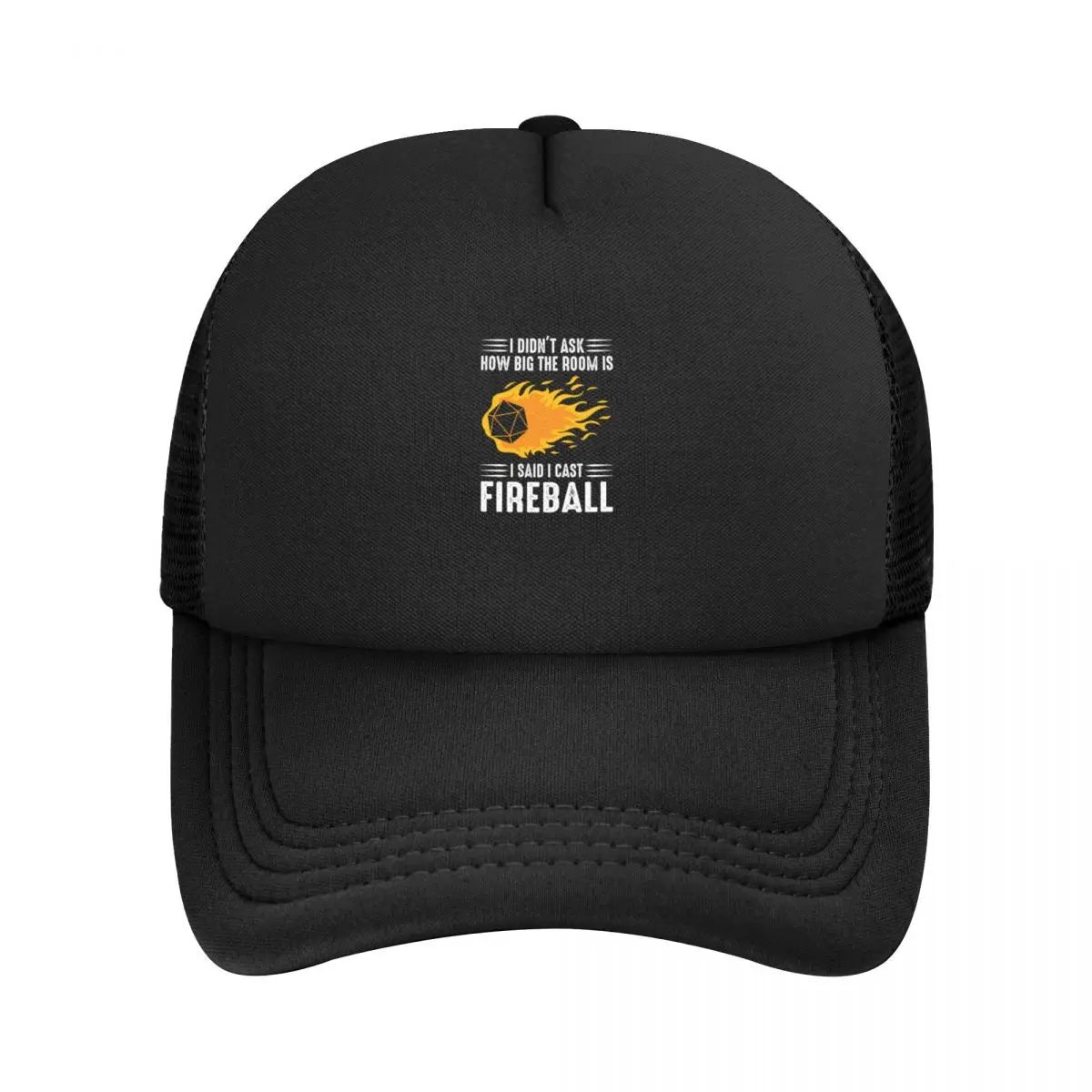 I Cast Fireball Wizard Wizard Dm Gift Ttrpg Racerback Un Berretto Da Baseball In Rete Per Adulti