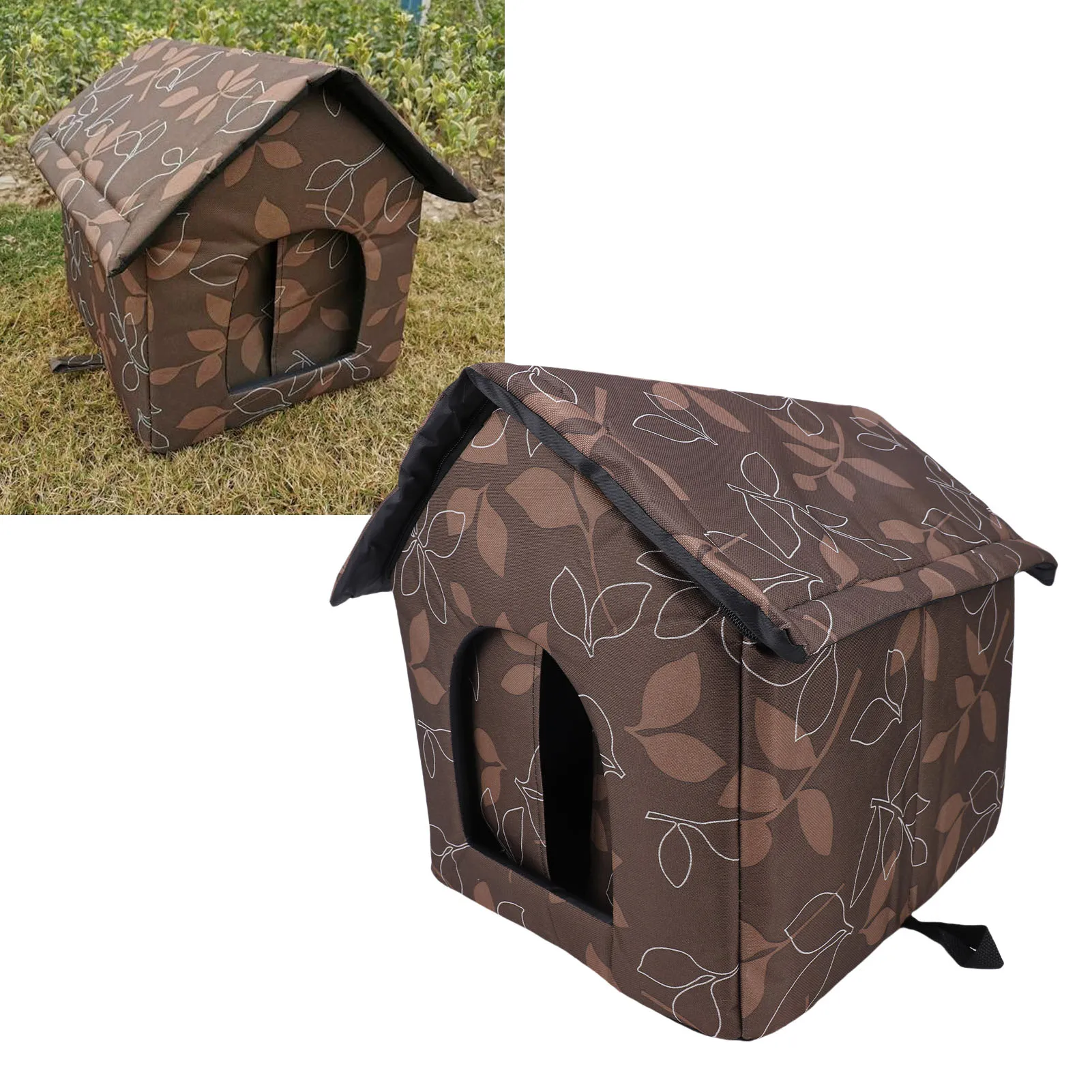Outdoor Cat House Water Proof Cloth Weather Proof Insulated Pet Shelter Dog House for Outside Pets in Winter Outdoor Pet Shelter