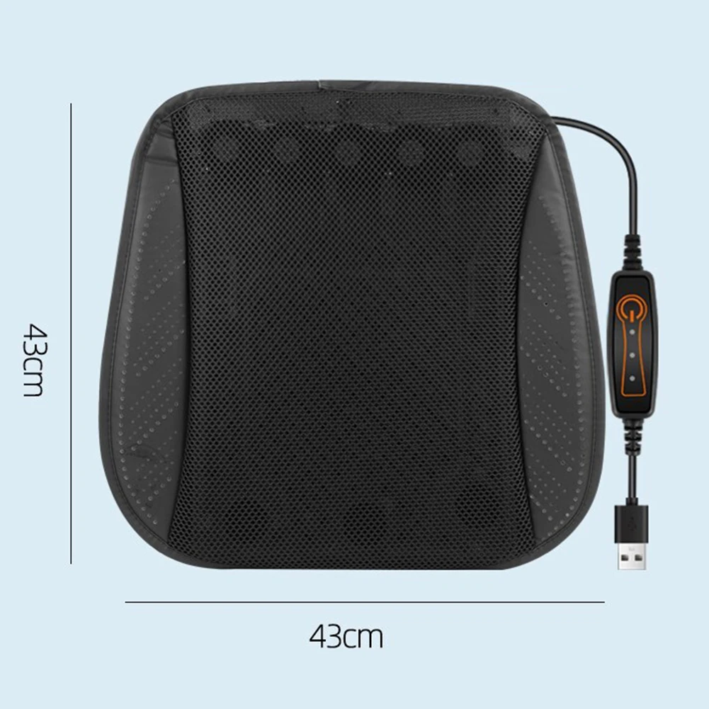 

Car Summer CoolingSeat Cushion With USB 8Fan 3Levels Adjustable Cooling Cushion 2024 Hot Sale Brand New And High Quality