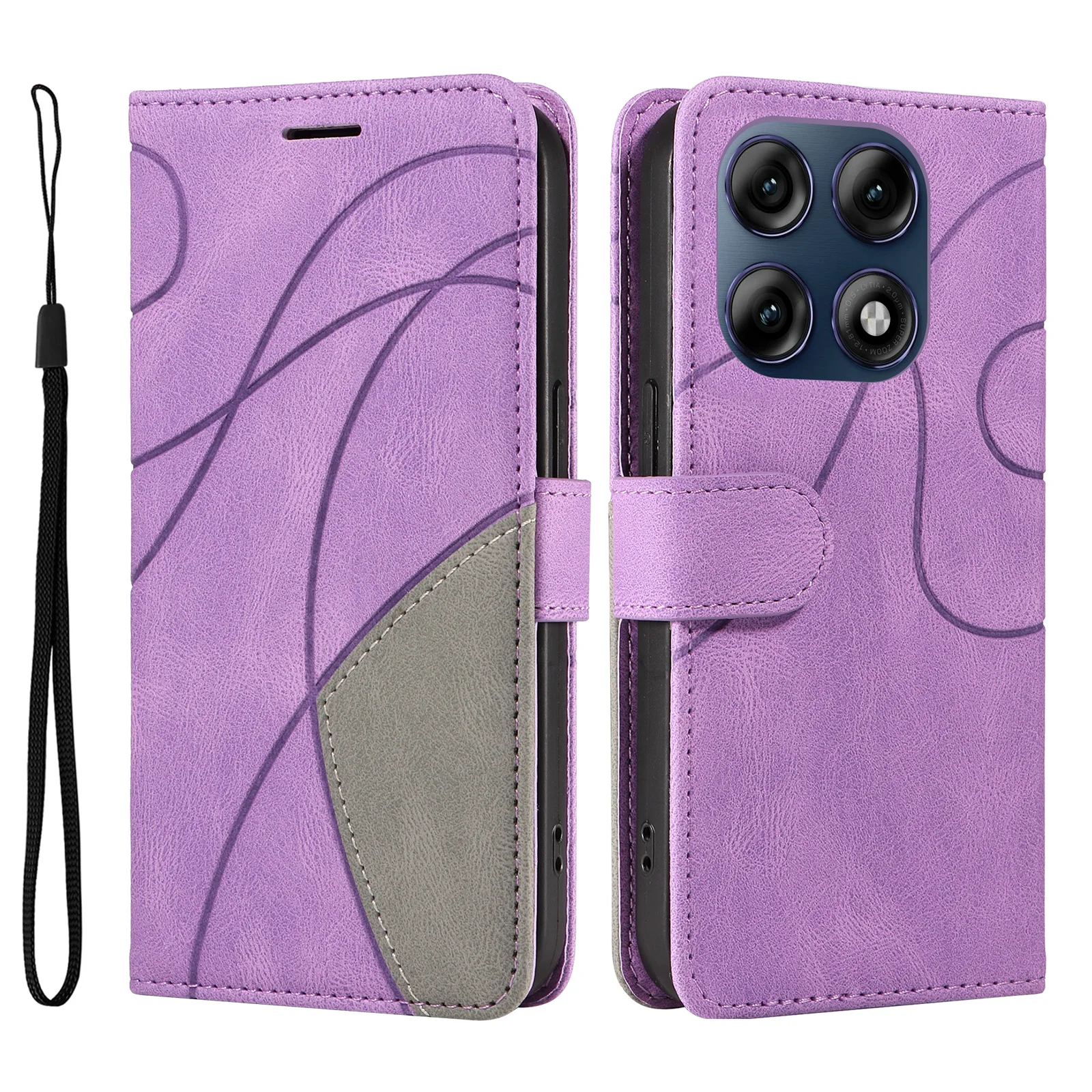 Deluxe Leather Wallet Flip Case with Kickstand and Card Holder