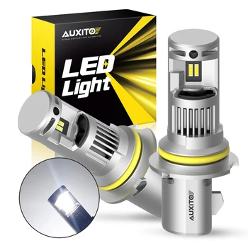 AUXITO 2Pcs Canbus 9004 LED Headlight Bulb Super Bright 20000LM 100W High Power 9004 LED CSP Chip Head Lamp No Error 6000K White 1