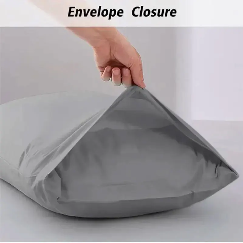 Brushed Pillowcase Soft Breathable For Bedroom Sofa 2pcs satin pillowcase