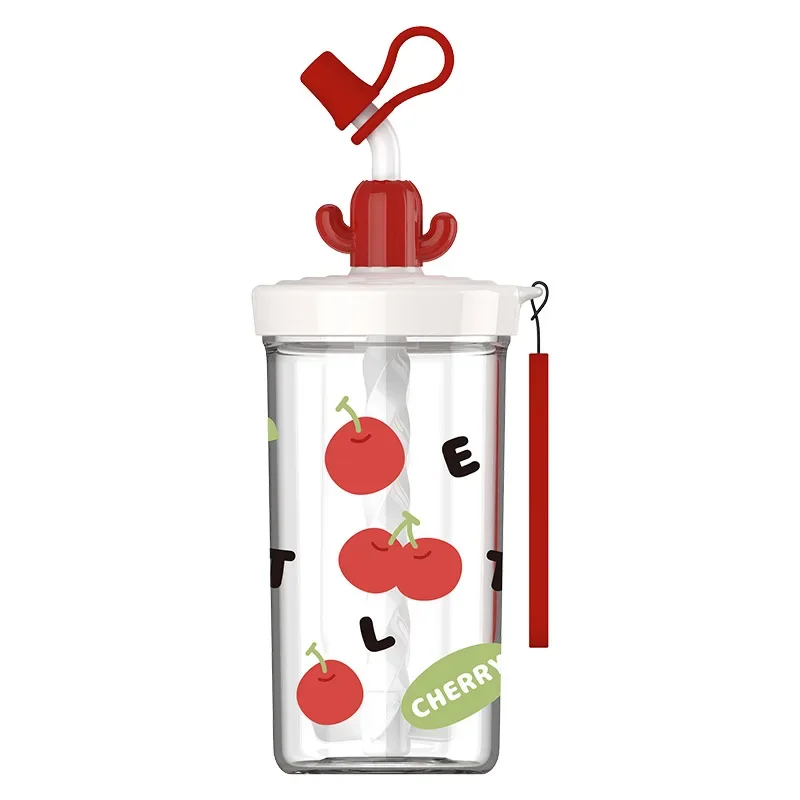 New Mixing Plastic Water Cup, Large Capacity Straw Cup, Student Portable and Easy To Use Cup, Dual-use Milk Coffee Gift lijiao