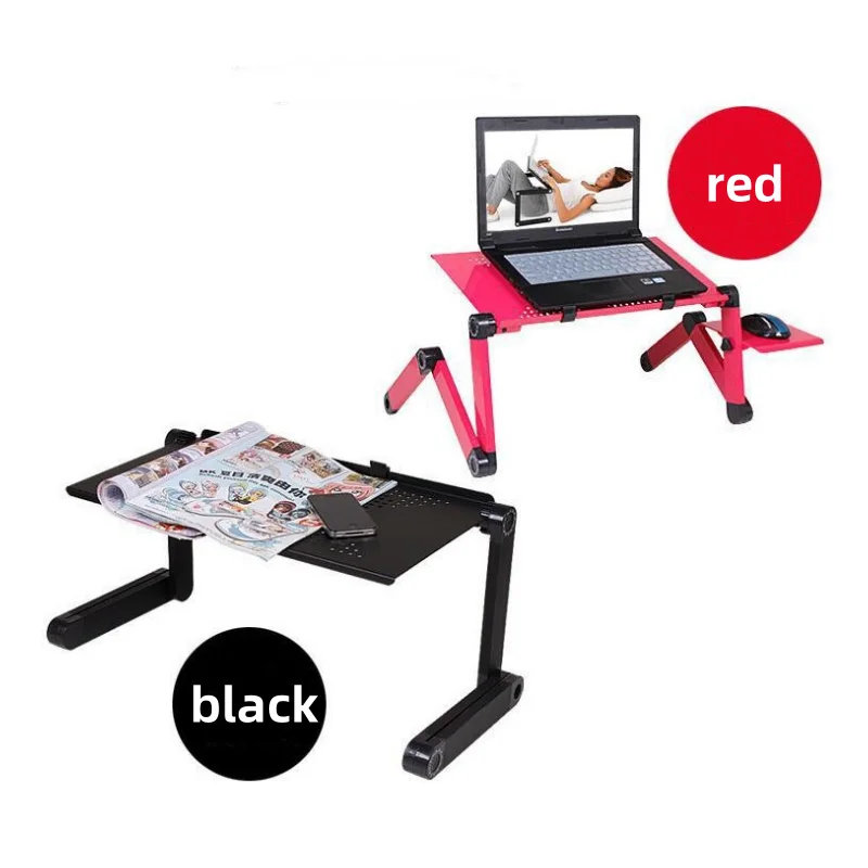 Suporte de alumínio dobrável para laptop, Mesa dobrável, Grande ventilador de refrigeração, Mouse Pad para cama, Sofá, Sofá