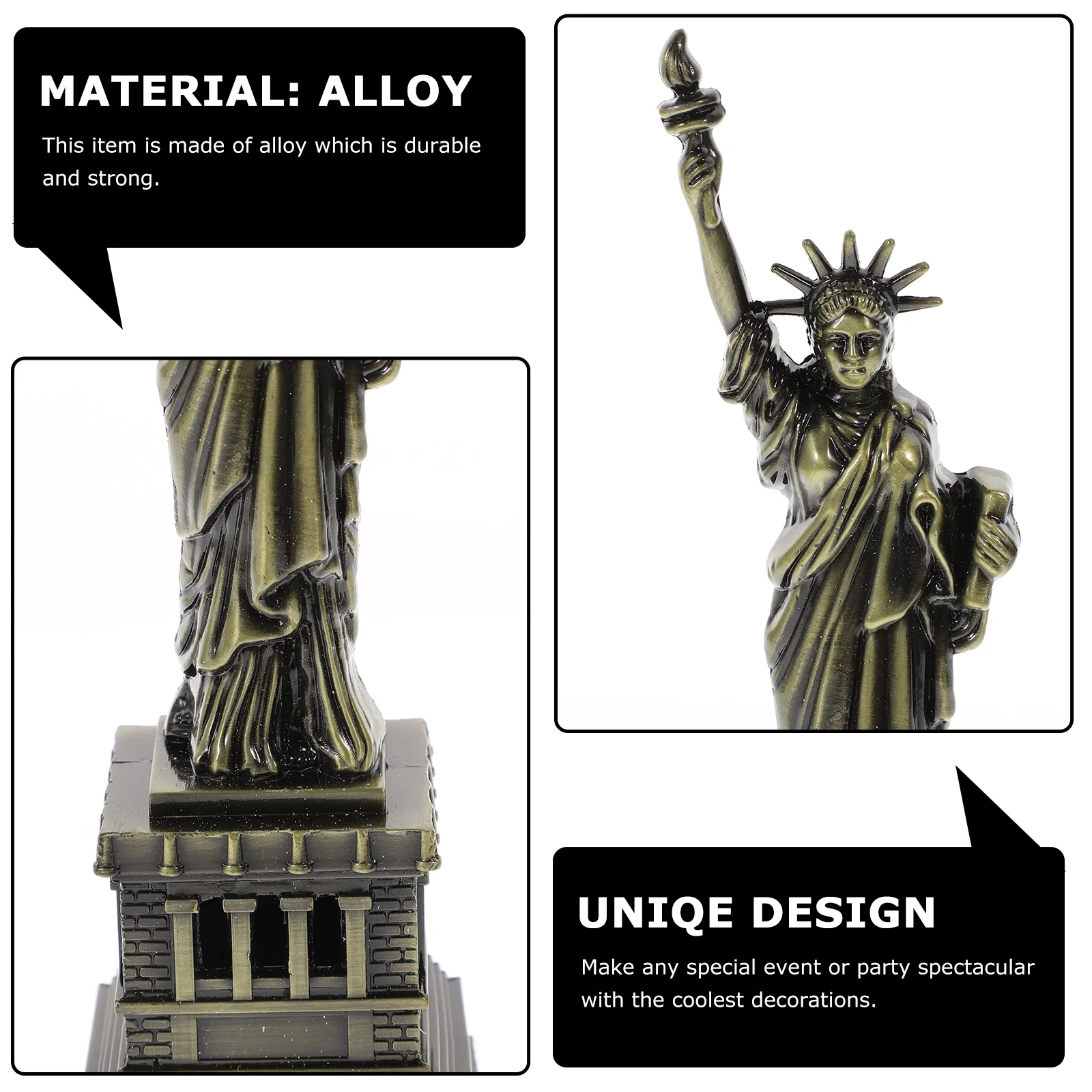 

Vintage Home Decor Statue Liberty Island Collection Souvenirs Figurines Metal Model Decoration Bronze 25Cm