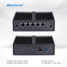 Qotom mini pc q700g5 celeron quad core 5x I225-V 2.5g lan portas AES-NI fanless roteador computador