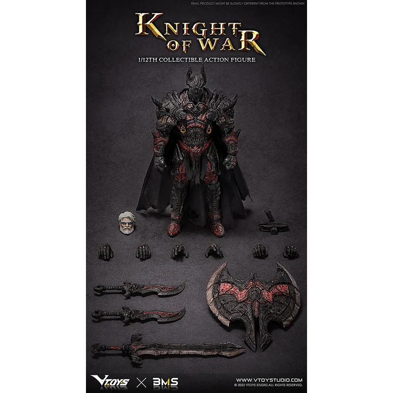 

VTOYS X BMS VSD005 1/12 Collectible Knight of War Male Soldier Ruthless Knight Anime Figure Model Collecile Action Toys