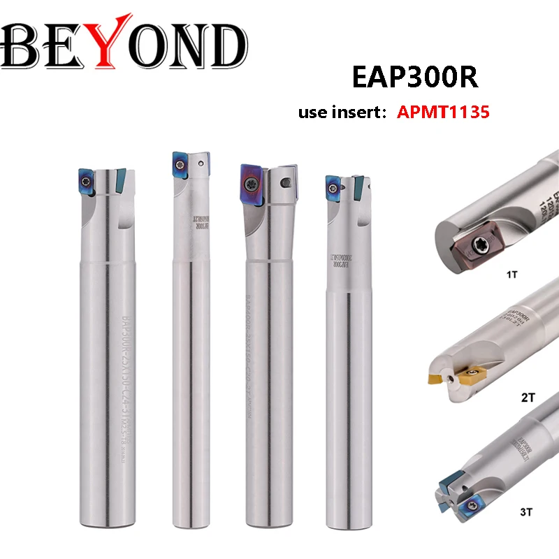 

BEYOND 1PCS EAP300R Right Angle BAP300R C25-25-150-3T C10/C12/C20/C25MM CNC Milling Cutter Holder Tool Carbide Blade APMT1135