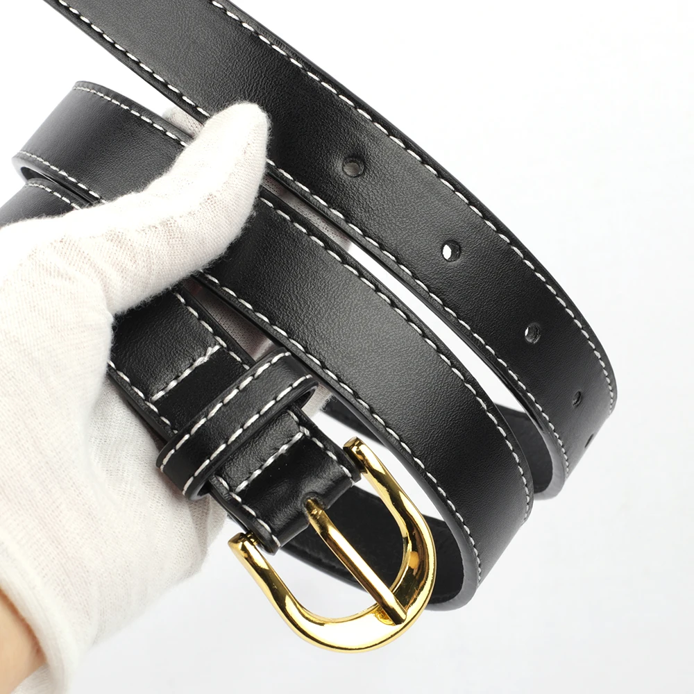 

New Women Belts PU Leather Simple Metal Buckle Belt Girls Dress Jean Pants Waistband Belts for Lady Luxury Designer Brand