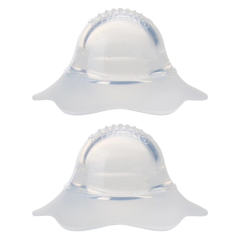 

2Pcs/Pair for nano Silver Silicone Nipple Corrector Petal-Shaped Extractor Invagination Flat Suction Dropship