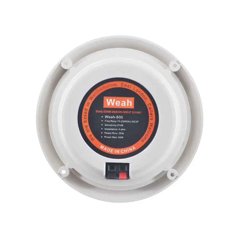7 Inch 2-Way Outdoor Waterproof Ceiling Speakers 60W Household Bathroom Car Boat Yacht Home Full Frequency Audio Speakers