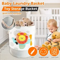 NEW Baby Laundry Basket Cute Dinosaur Foldable Toy Storage Bucket Picnic Dirty Clothes Basket Box Canva Organizer Cartoon Animal