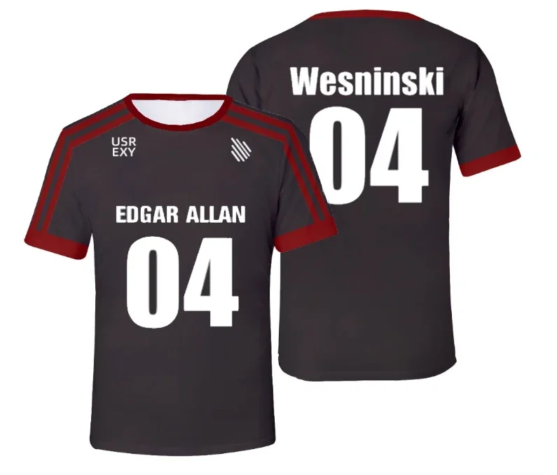 2026 Neues The Foxhole Court Edgar Allan Ravens Lacrosse Jersey Cosplay MORIYAMA KNOX T-Shirt 3D für Männer/Frauen Kleidung Kinder Tops