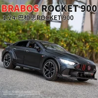 1:24 Mercedes-Benz BRABUS ROCKET 900 Street car version Alloy Metal Diecast Car Model Sound Light Car Collection Kids Gift Toys 2