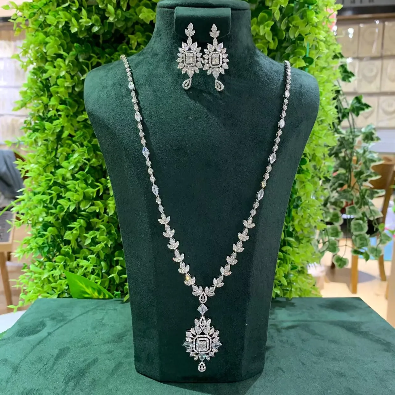 2pcs Bridal Jewelry Sets for Women Wedding Party