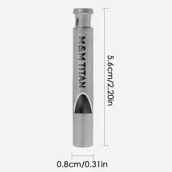 Portable Titanium Wining Sports Keychain Whistlehistle - Emergency Survival Whistle with Lanyard - For Camping, Hiking, Exploring - Sports Training Whistle 6