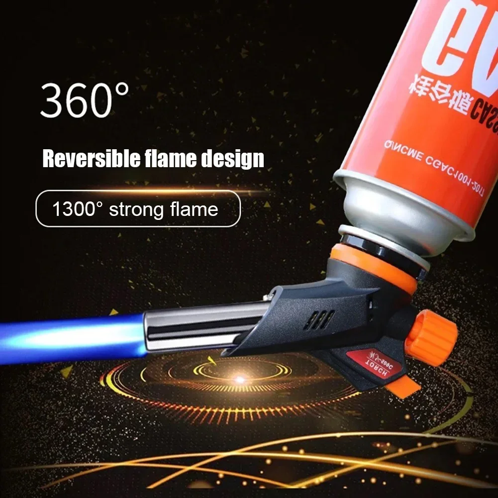 BBQ Butane Lighter Adjustable Gas Torch Flame Gun Kitchen Cooking Burner Burner Nozzle Flamethrower Butane Outdoor Campin