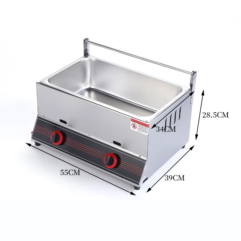 Gas Deep Fryer Chips Chicken Maker LPG Single 10L Double Tank 20 Liters Commercial French Fries Machine 3