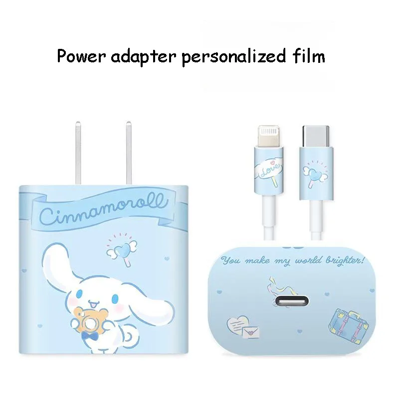 

Sanrio Kawaii Charger Protection Sticker for Iphone Cinnamoroll Charger Sticker Anti-Scratch Sticker Without Leaving Traces