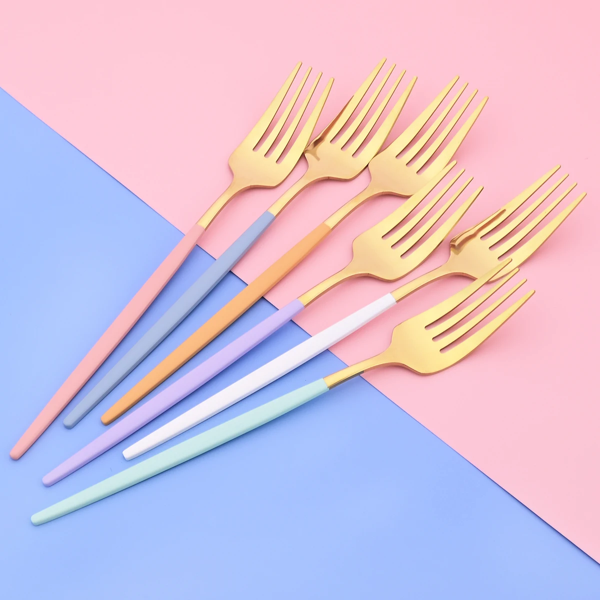 Dinnerware Set Stainless Steel Tableware Knife Fork Tea Spoon Cutlery Set Multiple Colour Silverware Kitchen Flatware 24Pcs cutlery set western style cutlery set picnic cutlery set stainless steel cutlery set