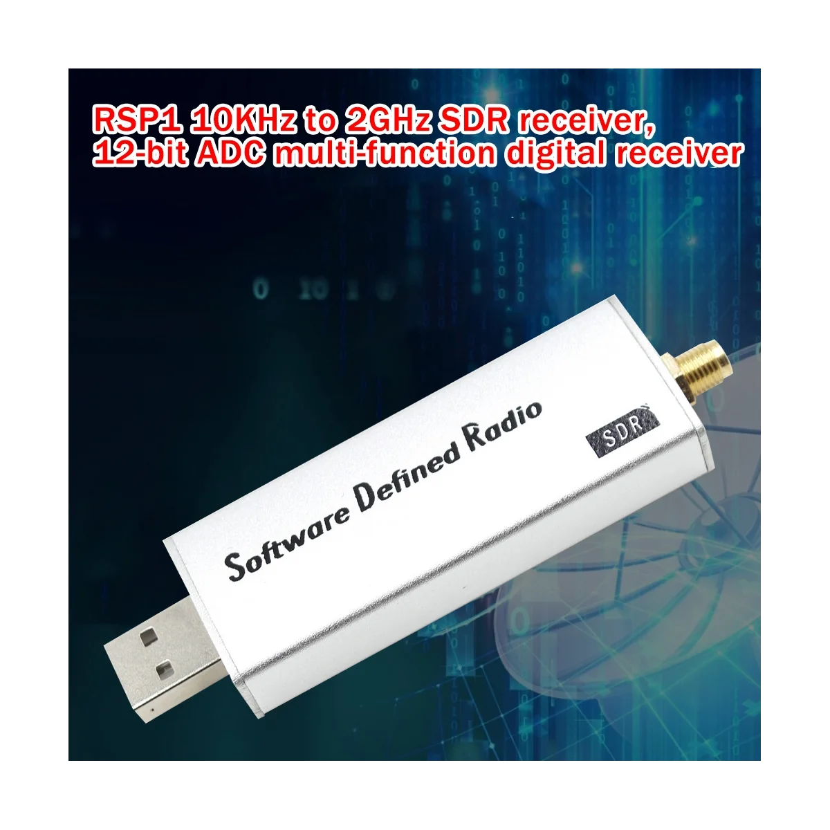 

Приемник RSP1 10 кГц-2 ГГц SDR, USB2.0 12-битный авиационный ресивер, совместимый с RSP1 HF AM FM SSB радио
