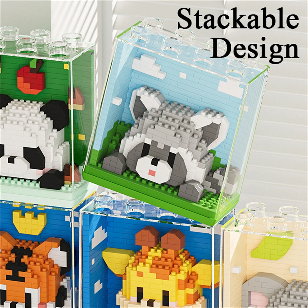 Block Animals Building Blocks Capybara Tiger Penguin Educational Toy Gift Parent-Child Interaction STEM Learning Toys for Kid