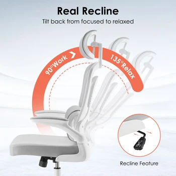 Farini Ergonomic Office Chair, Desk Chair with Headrest and Lumbar Support, High Back Swivel Home Office Chair with Headrest 7