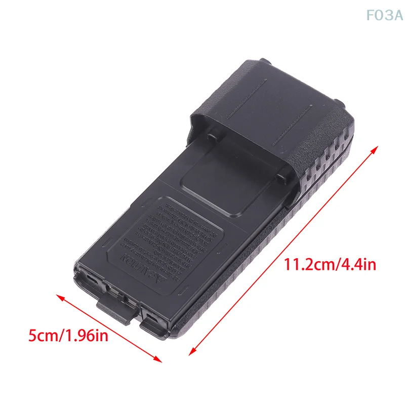 워키토키용 5R 배터리 케이스, UV5R BF UV 5R 확장 쉘 팩, UV5RE 5RA TYT TH-F8 UVF9 배터리 박스용 블랙