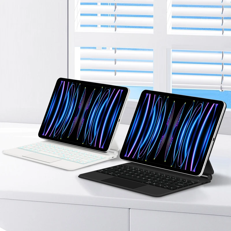 Huwei-teclado Mágico para Ipad Capa de Teclado Inteligente sem Fio Flip Touch Retroiluminação Magnético ar Folio Pro 11 2023 2023 2023 - Imagem 5