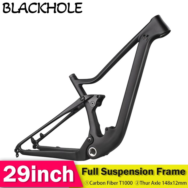 XC Carbon Full Suspension Frame 29 inch Rear Shock 165mm Full Suspension MTB Carbon Frame Thru Axle 148mm Mountain Bike Frame 29