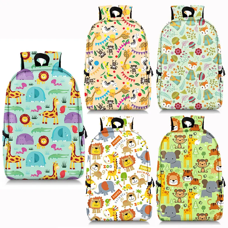 

Kawaii Animal Giraffe Koala Alpaca Backpack Boys Girls Bookbags Cute Cartoon Lion School Bag Fashion Laptop Rucksacks Gift